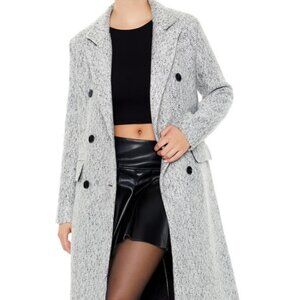 NEW Forever 21 Herringbone Double-Breasted Coat Color